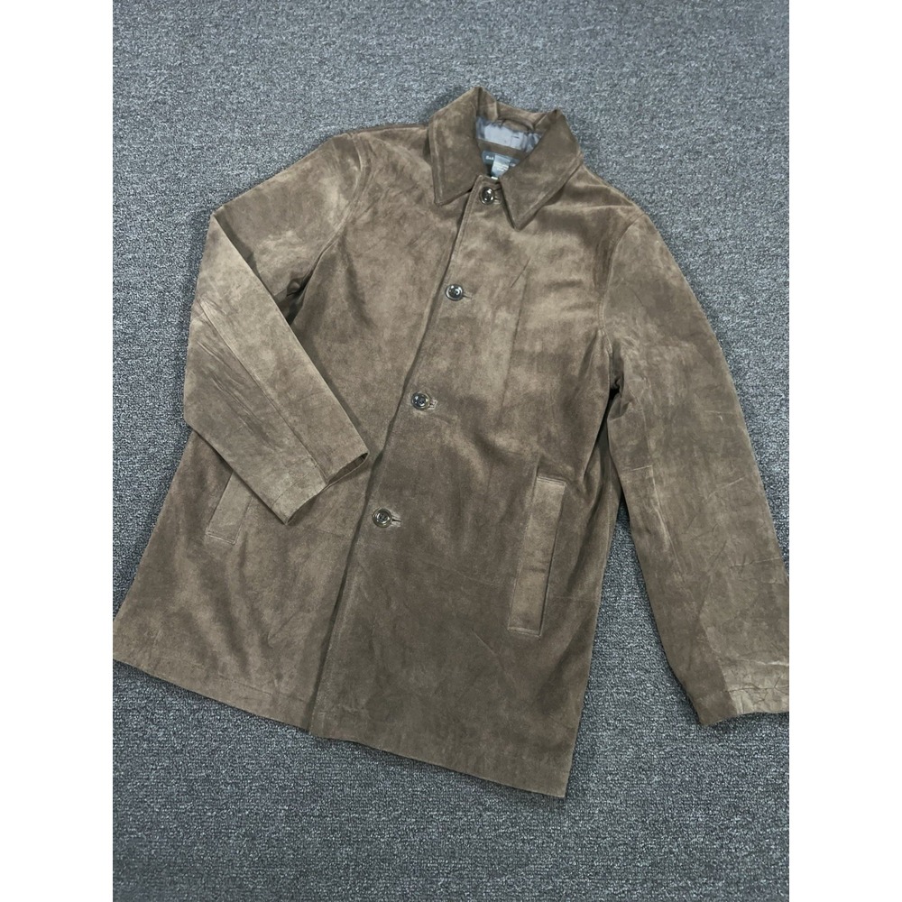 Vintage Banana Republic Brown Heavy Duty Suede Jacket Work Shirt Men's Small